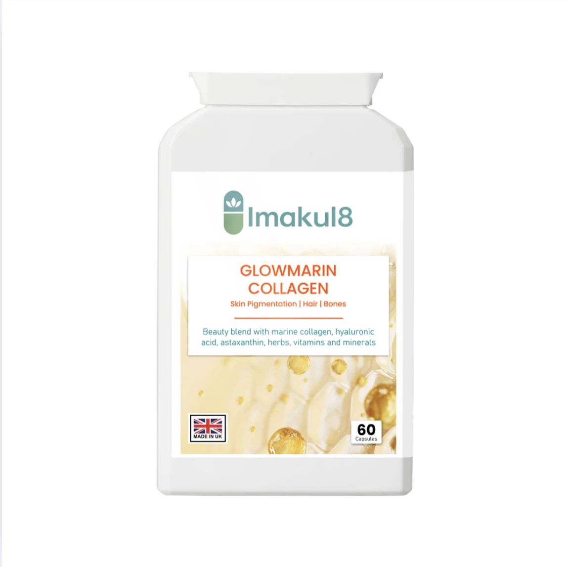 GLOWMARINE COLLAGEN Supplement for Anti-Wrinkle, Skin Elasticity, Hydration & Da